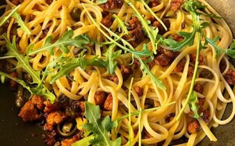 Chorizopasta med ruccola - kalorisnål