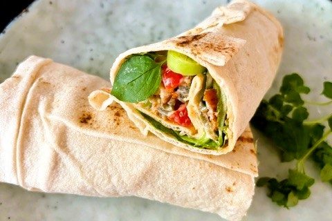 Kyckling flatbröds wrap – kalorisnål