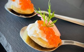 Mandelpotatis toppad med rom
