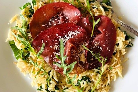 Stekt ris med ramslök och bresoala