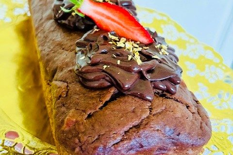 Choklad- och banankaka med mandel