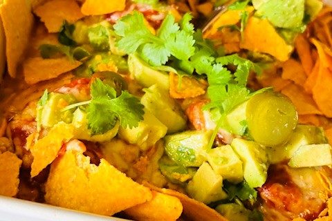 Ugnsbakad torsk med salsa, ost och nachos – kalorisnål