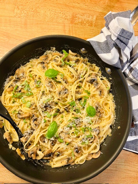 Linguine med krämig svamp – kalorisnål