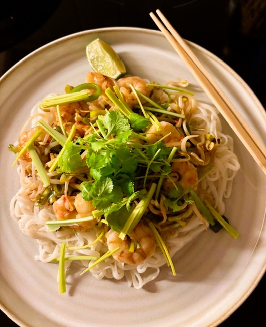 Risnudlar med scampi – kalorisnål