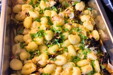 Knaprig gnocchi med broccoli i ugn – kalorisnål