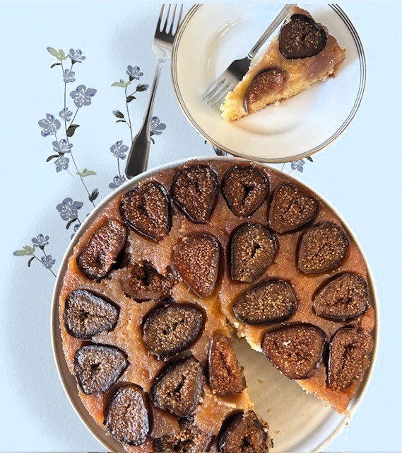 Tarte-tatin med karamelliserade fikon