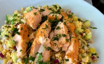 Harissalax med couscous – kalorisnål