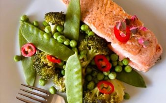 Teriyakilax med grönsaker och chili - kalorisnål