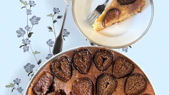 Tarte-tatin med karamelliserade fikon