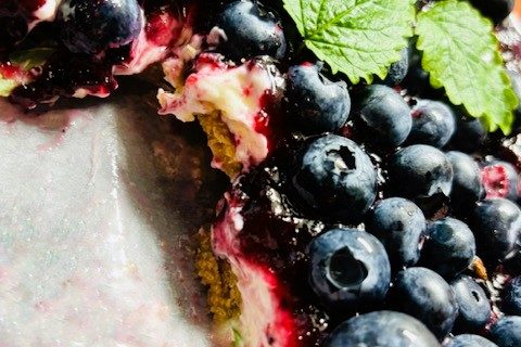 Blåbärscheesecake - no bake