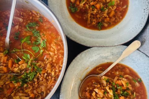Kålsoppa med linser – kalorisnål